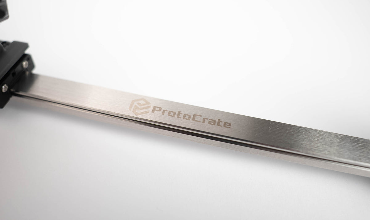Close-up of Quick Lock Pro one-stainless steal rail