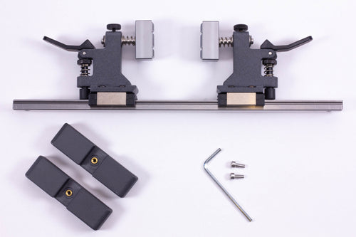 Machined stainless steel PCB holder in the box - ProtoCrate Quick Lock Pro