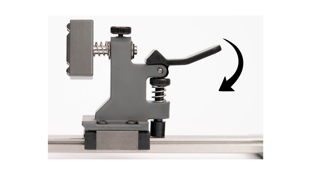 Close-up of Quick Lock Pro one-handed quick-lock lever mechanism